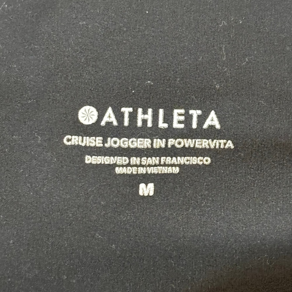 Athleta Cruise Jogger Powervita Black High Rise Tapered Activewear Pants Size M - Picture 7 of 10